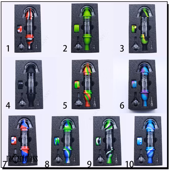 Wholesale Foodgrade Silicone Smoking Set Lighthouse Style Filter with T-Nail